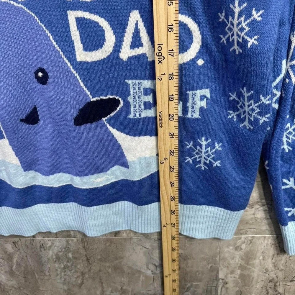 ELF The Movie Official‎ Mr. Narwhal Bye Buddy Ugly Christmas Sweater Knit L